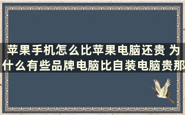 苹果手机怎么比苹果电脑还贵 为什么有些品牌电脑比自装电脑贵那么多